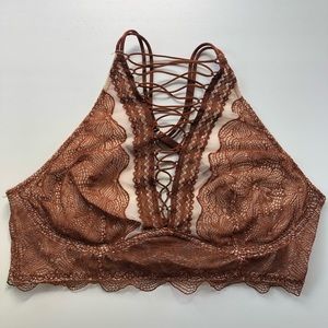 Victoria’s Secret High Neck Lace Front Bralette